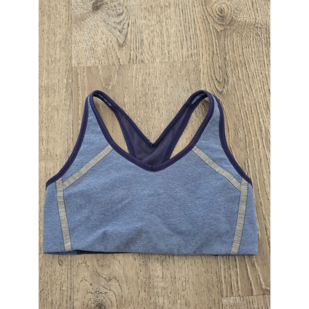 The North Face Womens Blue Heathered Racerback Sports Bra Size Medium‎ PQ 696360